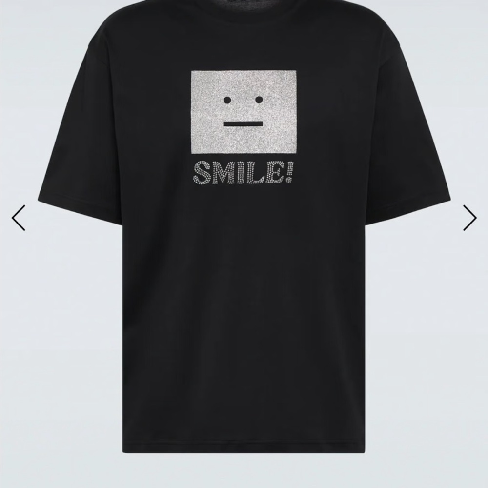 Acne Studios Black Tee with Silver Detail